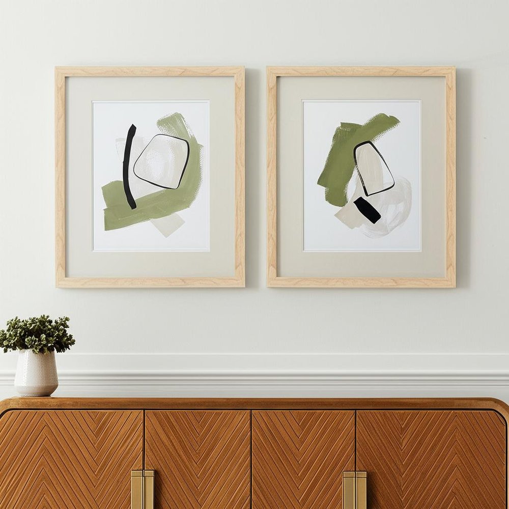 Set Of Two Sage Treasures I Brown Framed Wall Art — view 4