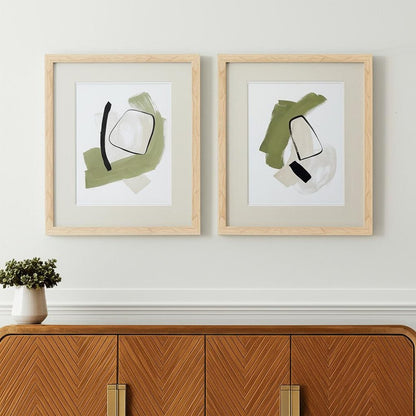 Set Of Two Sage Treasures I Brown Framed Wall Art HomeRoots