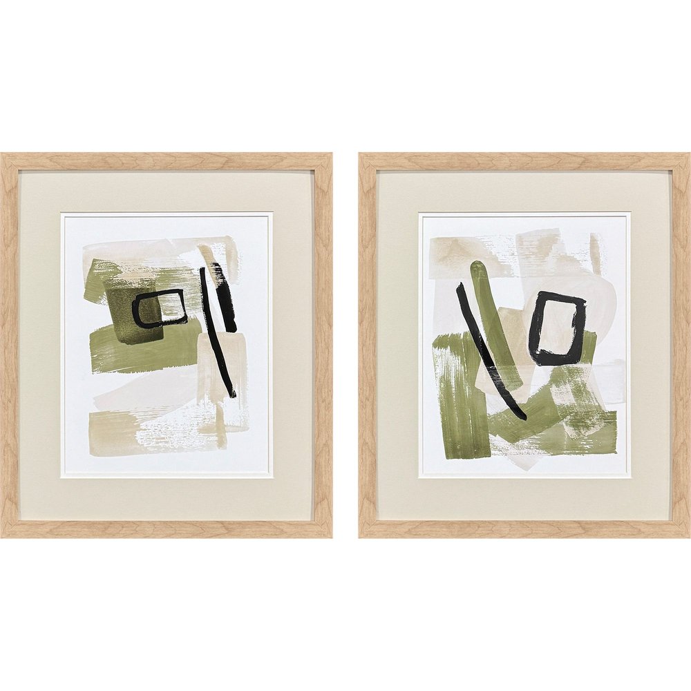 Set Of Two Sage Treasures II Brown Framed Wall Art — view 1