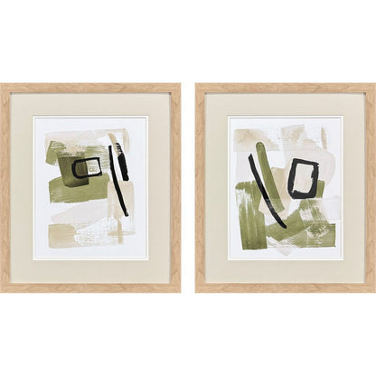 Set Of Two Sage Treasures II Brown Framed Wall Art HomeRoots