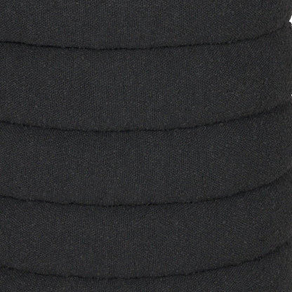 19" Black Boucle Round Ottoman With Storage HomeRoots