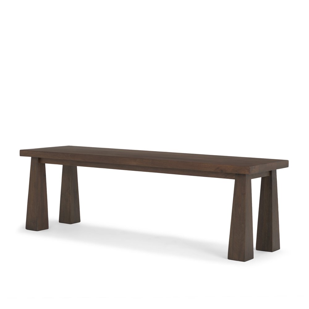 60" Dark Brown Solid Wood Bench HomeRoots