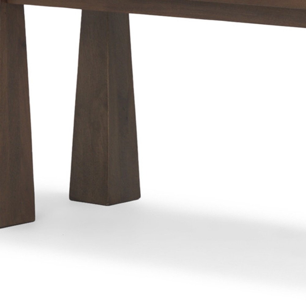 60" Dark Brown Solid Wood Bench HomeRoots