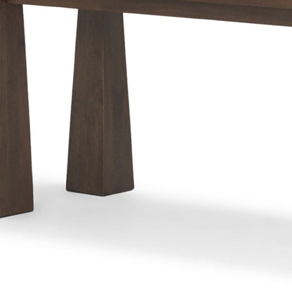 60" Dark Brown Solid Wood Bench HomeRoots