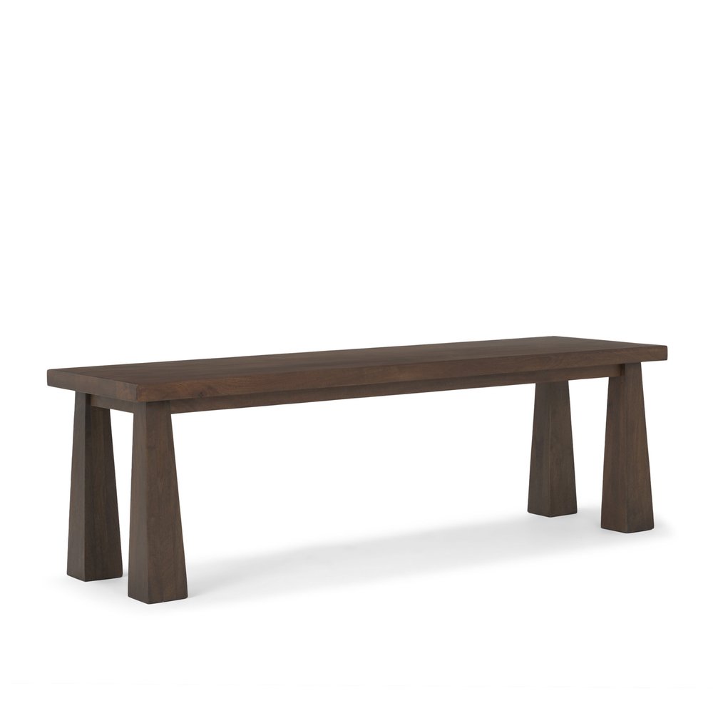 60" Dark Brown Solid Wood Bench HomeRoots