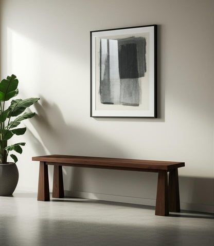60" Dark Brown Solid Wood Bench HomeRoots