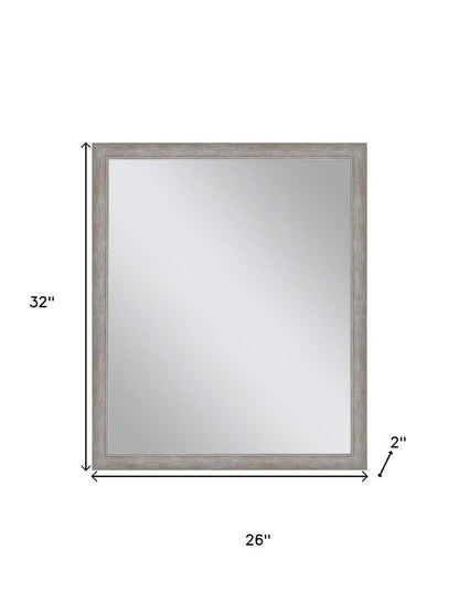 32" Silver Framed Accent Mirror