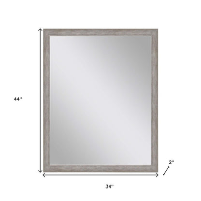 44" Silver Framed Accent Mirror