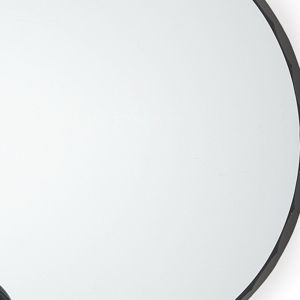 30" Black Metal Scalloped Framed Accent Mirror HomeRoots