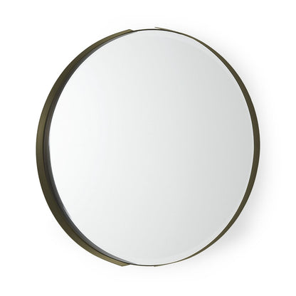 24" Gold Metal Round Framed Accent Mirror HomeRoots