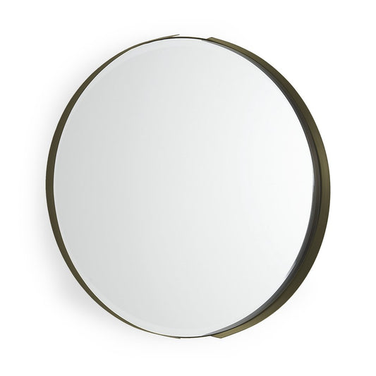 24" Gold Metal Round Framed Accent Mirror HomeRoots
