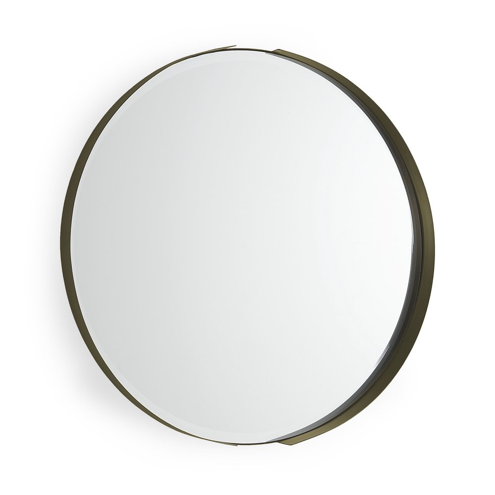 24" Gold Metal Round Framed Accent Mirror HomeRoots