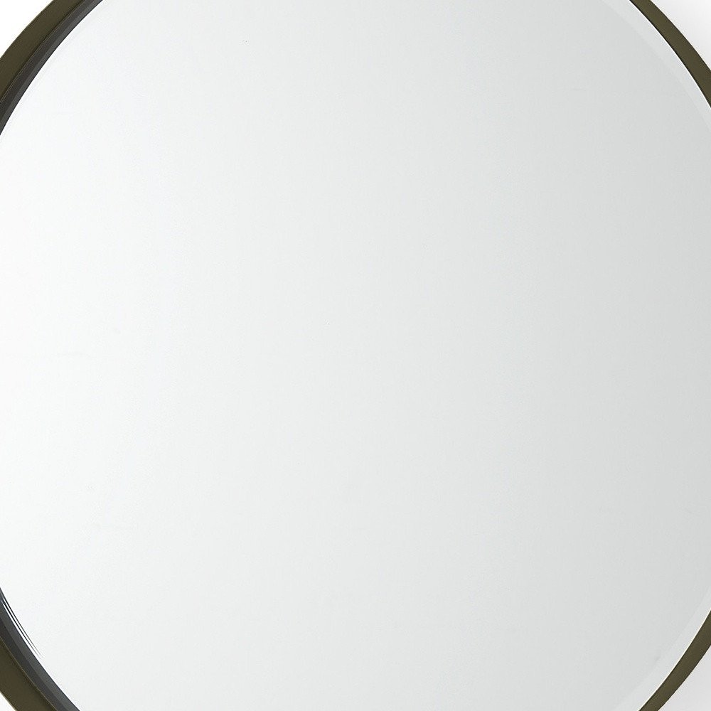 24" Gold Metal Round Framed Accent Mirror HomeRoots