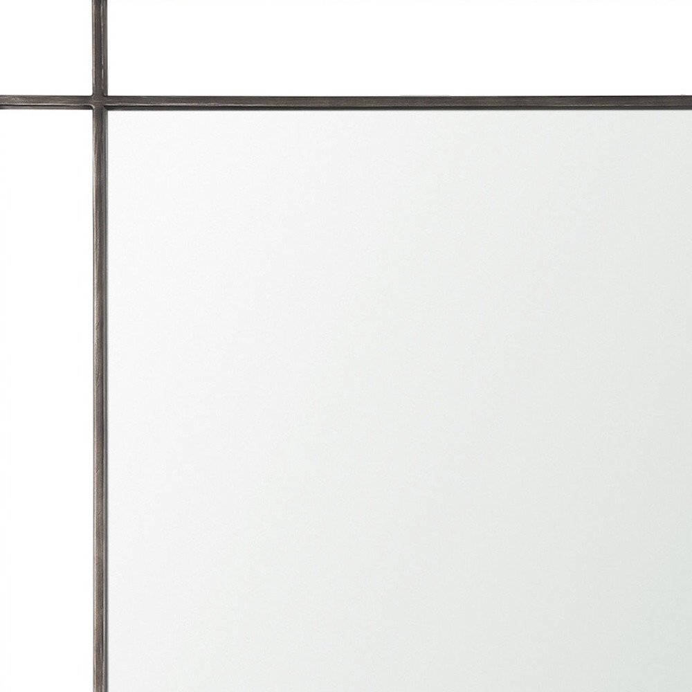 43" Gray Metal Double Frame Accent Mirror HomeRoots