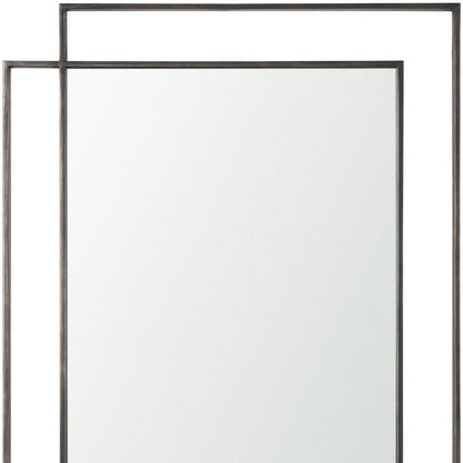 43" Gray Metal Double Frame Accent Mirror HomeRoots