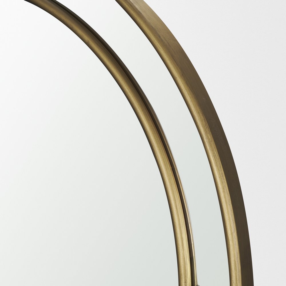 48" Gold Metal Double Arch Framed Accent Mirror — view 10