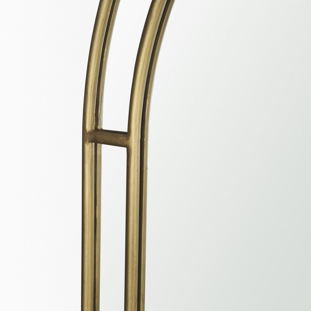 48" Gold Metal Double Arch Framed Accent Mirror — view 11