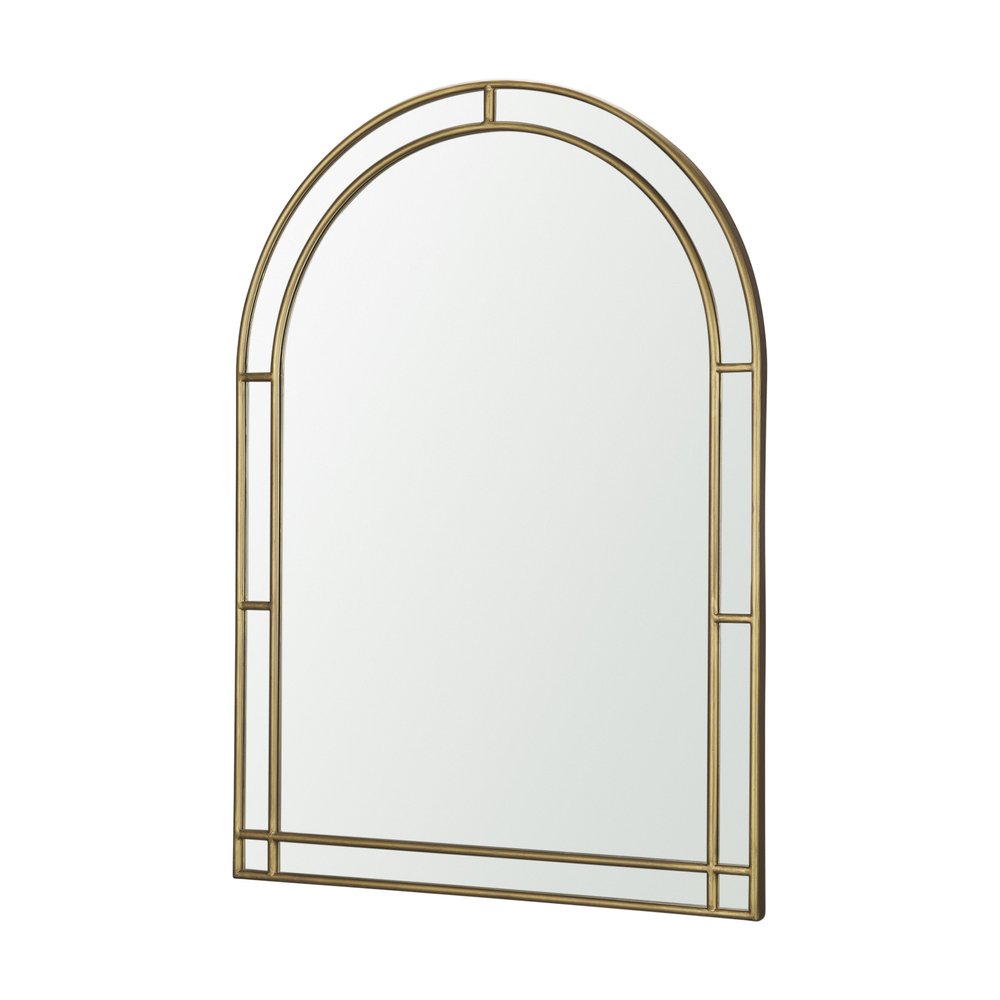 48" Gold Metal Double Arch Framed Accent Mirror — view 8