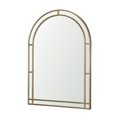 48" Gold Metal Double Arch Framed Accent Mirror
