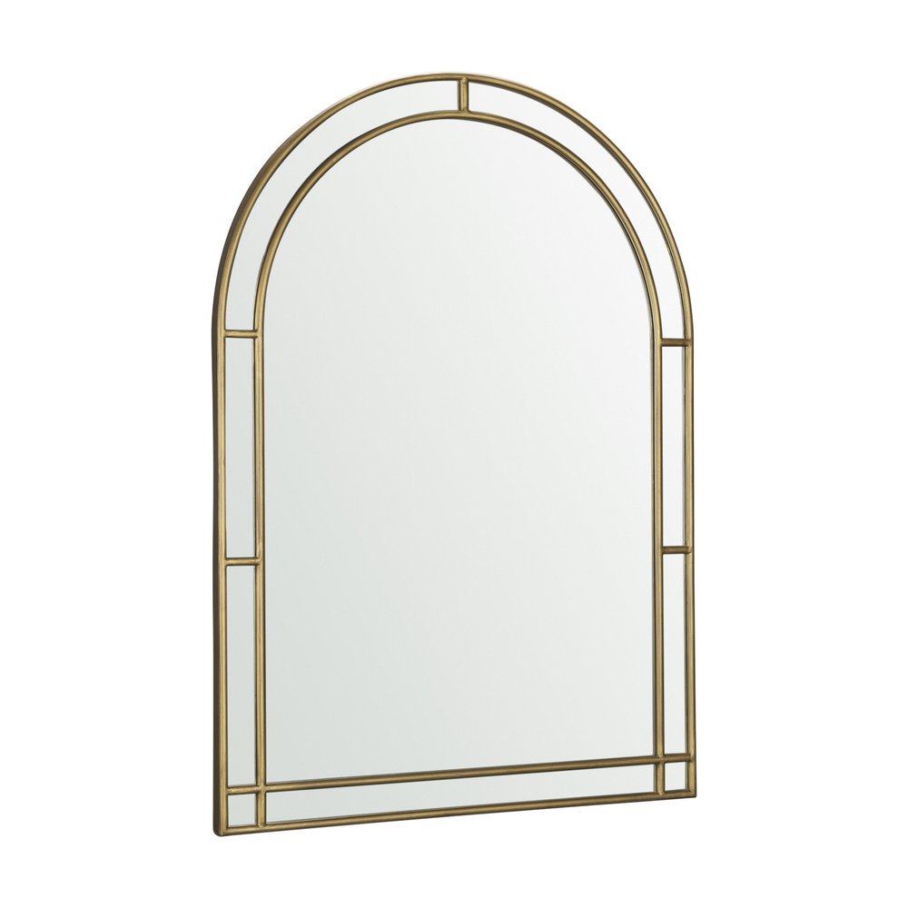 48" Gold Metal Double Arch Framed Accent Mirror — view 1