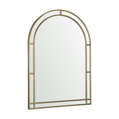 48" Gold Metal Double Arch Framed Accent Mirror