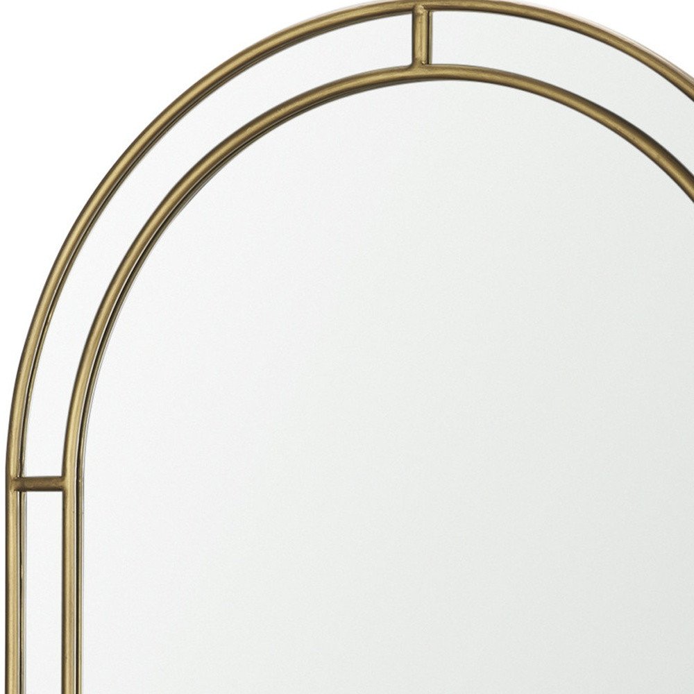 48" Gold Metal Double Arch Framed Accent Mirror — view 3