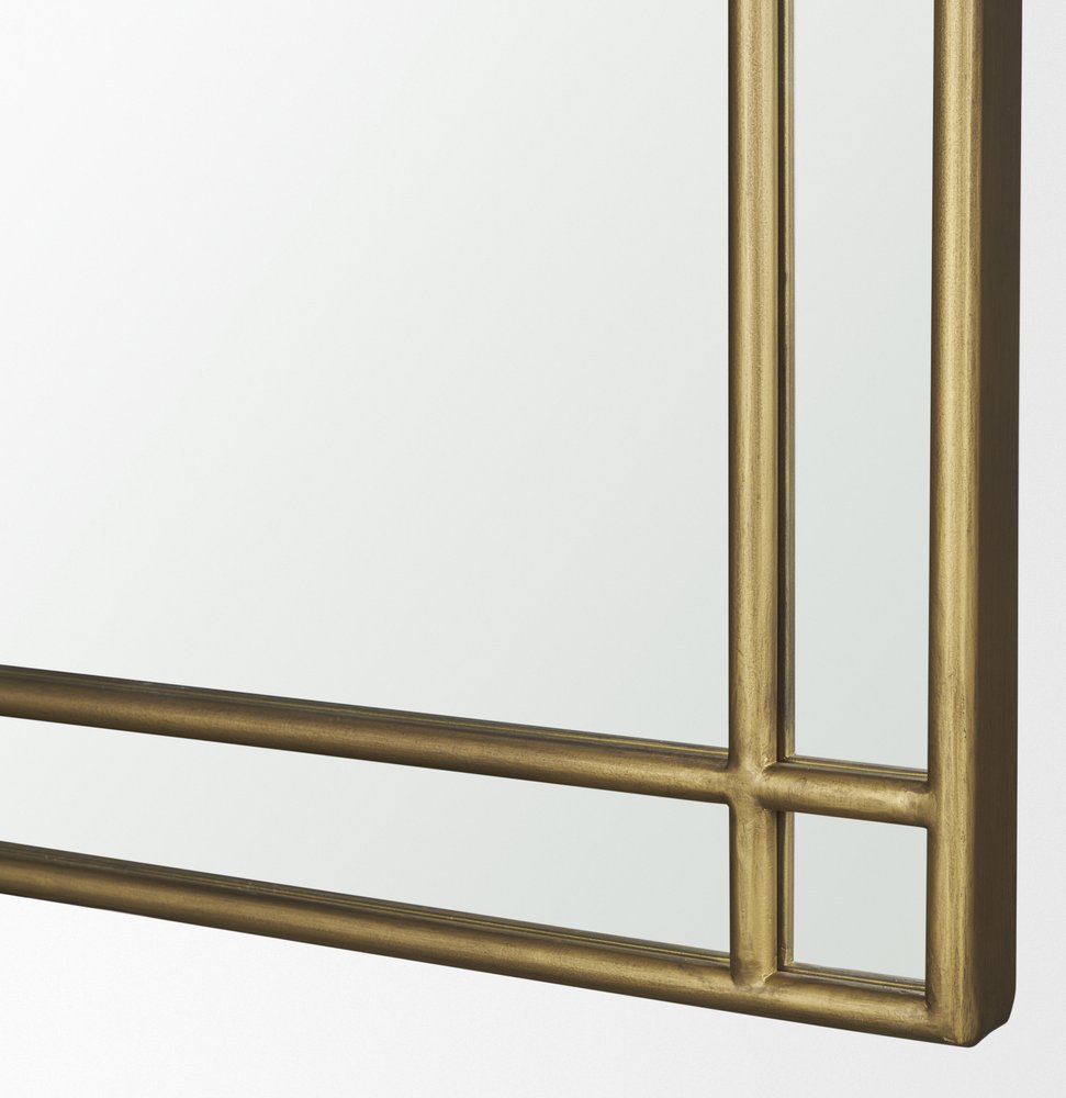 48" Gold Metal Double Arch Framed Accent Mirror — view 6