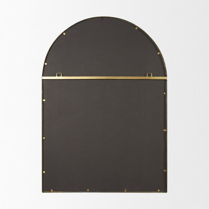 48" Gold Metal Double Arch Framed Accent Mirror
