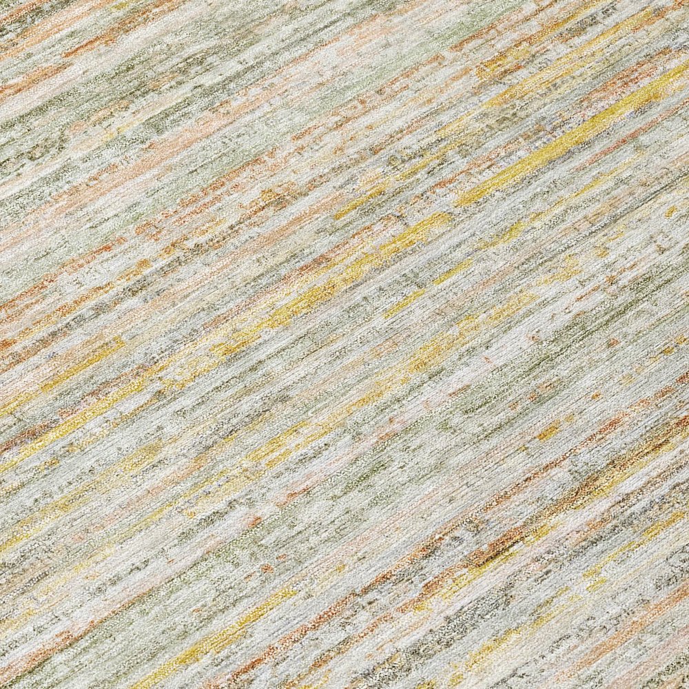 8' X 10' Sage Striped Washable Indoor Outdoor Area Rug — view 4