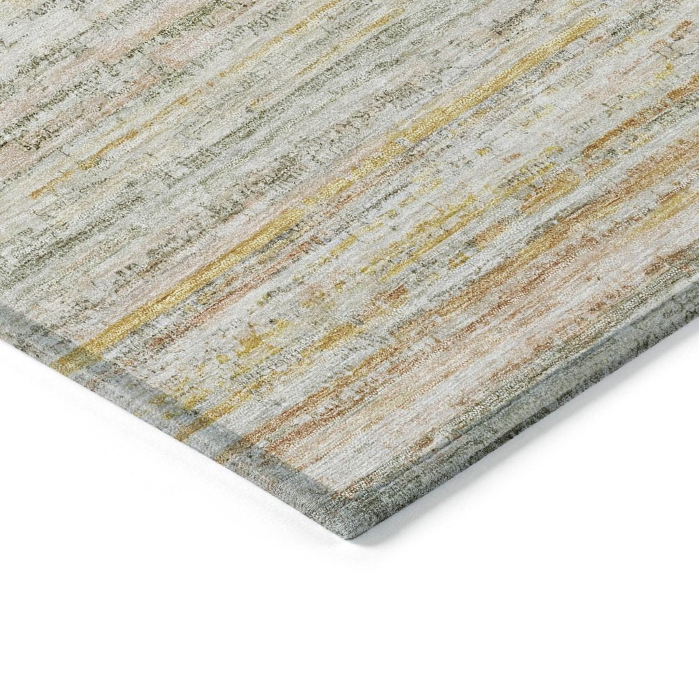 8' X 10' Sage Striped Washable Indoor Outdoor Area Rug — view 16