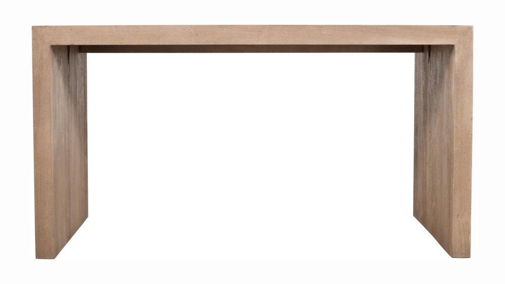 56" Ivory Reclaimed Wood Sled Writing Desk — view 3