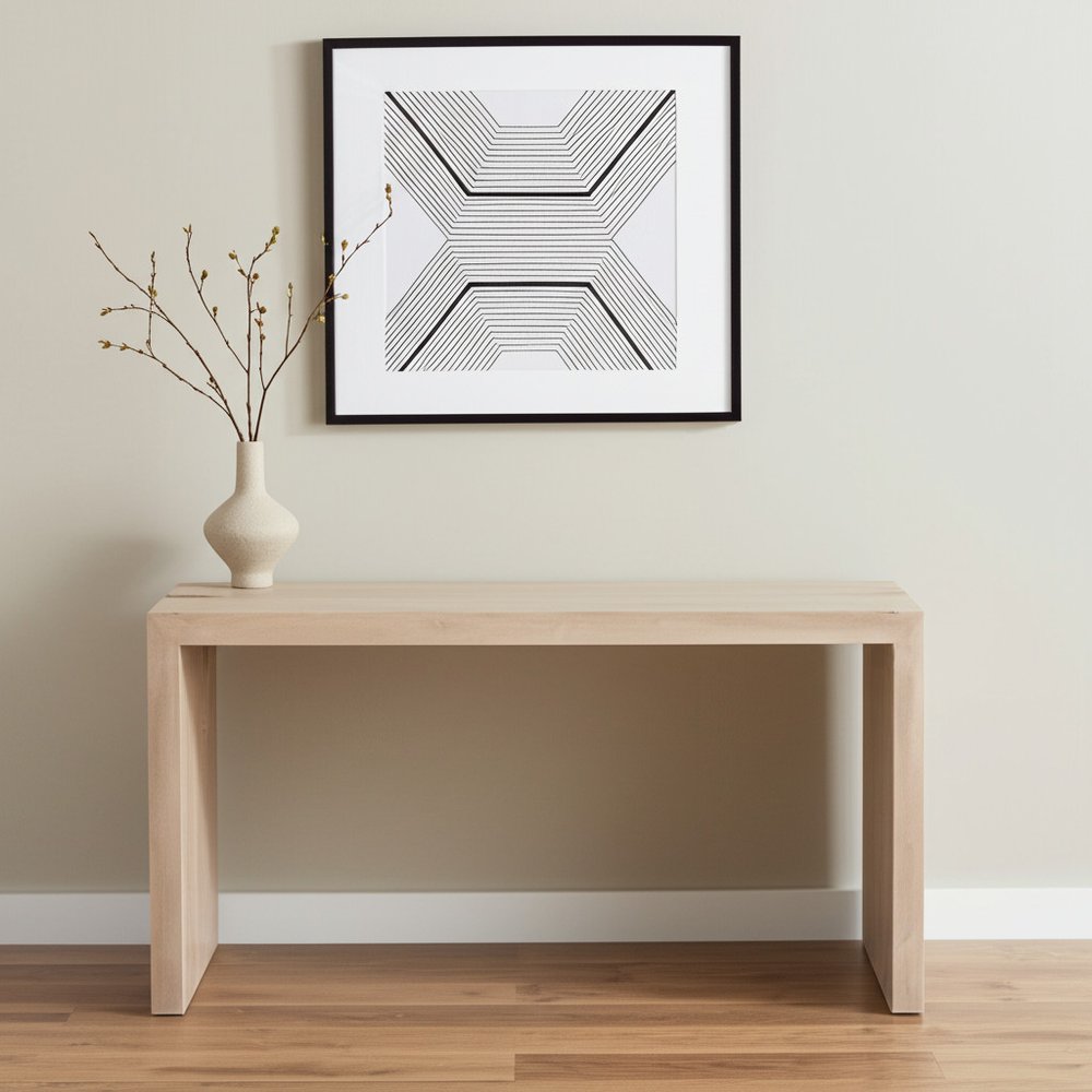 56" Ivory Reclaimed Wood Sled Writing Desk — view 8