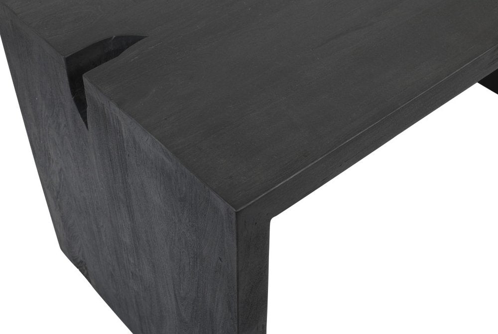 56" Graphite Reclaimed Wood Sled Writing Desk — view 4