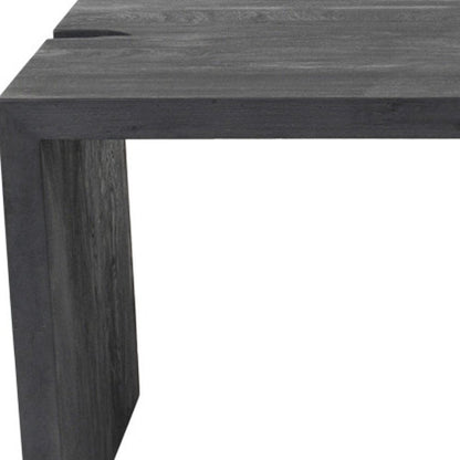 56" Graphite Reclaimed Wood Sled Writing Desk