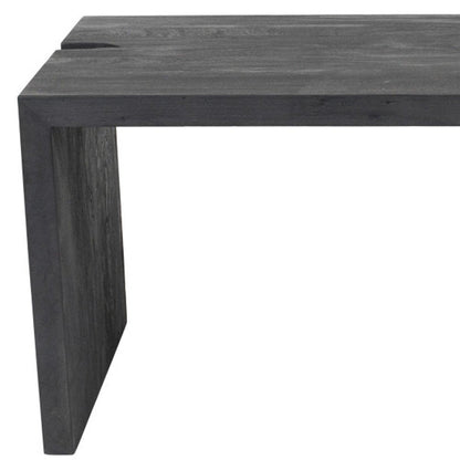 56" Graphite Reclaimed Wood Sled Writing Desk