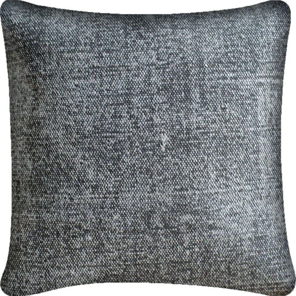 21" Dark Gray Splatter Linen Throw Pillow Cover — view 1