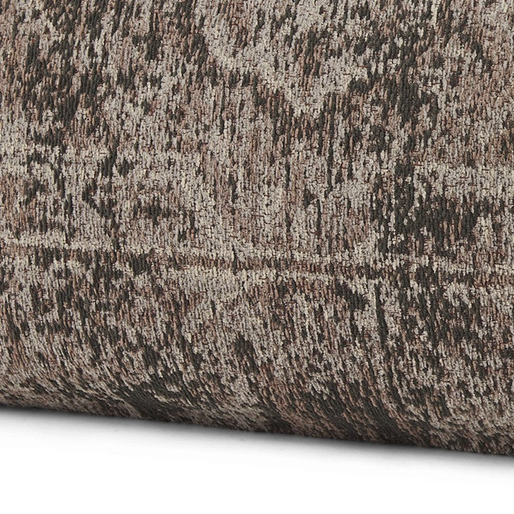 14" Gray Oriental Chenille Throw Pillow Cover HomeRoots