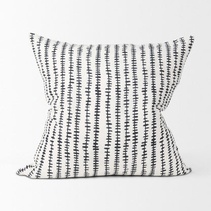22" X 22" Dark Green And Tan Lumbar Geometric Cotton Throw Pillow Cover with Texture