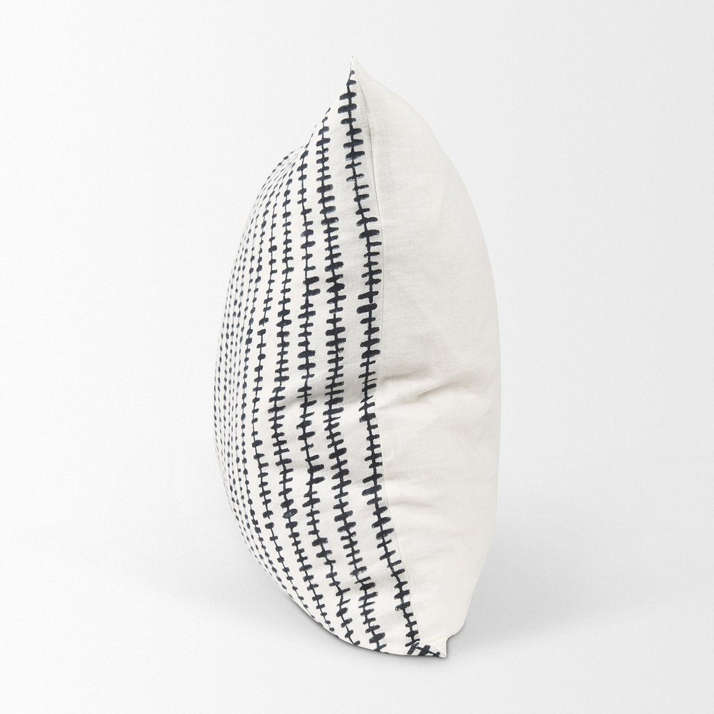 22" X 22" Dark Green And Tan Lumbar Geometric Cotton Throw Pillow Cover with Texture — view 5