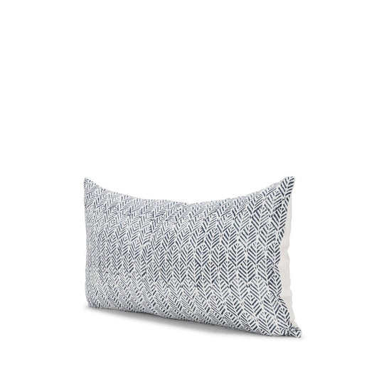 14" Cream Botanical Linen Throw Pillow Cover