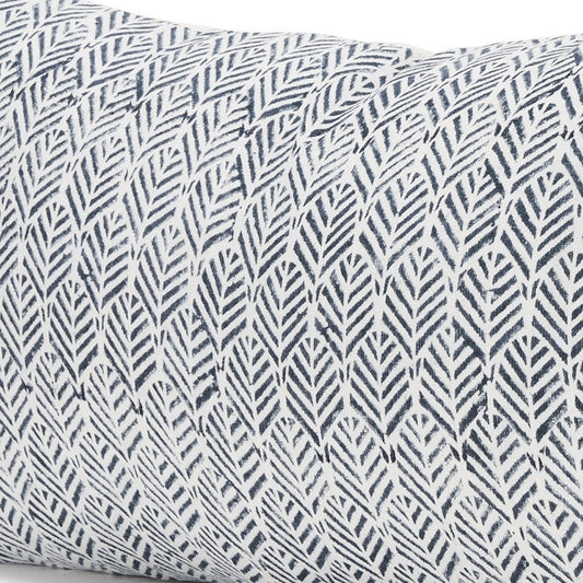 14" Cream Botanical Linen Throw Pillow Cover