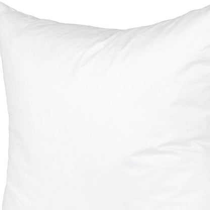22" White Cotton Down Blend Throw Pillow Insert