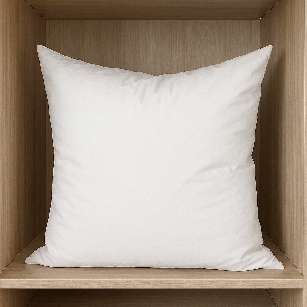 22" White Cotton Down Blend Throw Pillow Insert — view 5
