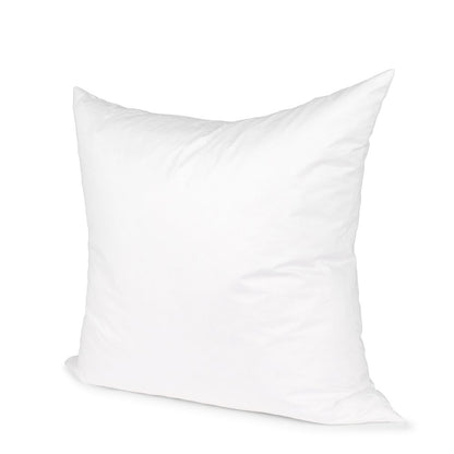 20" White Cotton Down Blend Throw Pillow Insert