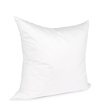 20" White Cotton Down Blend Throw Pillow Insert