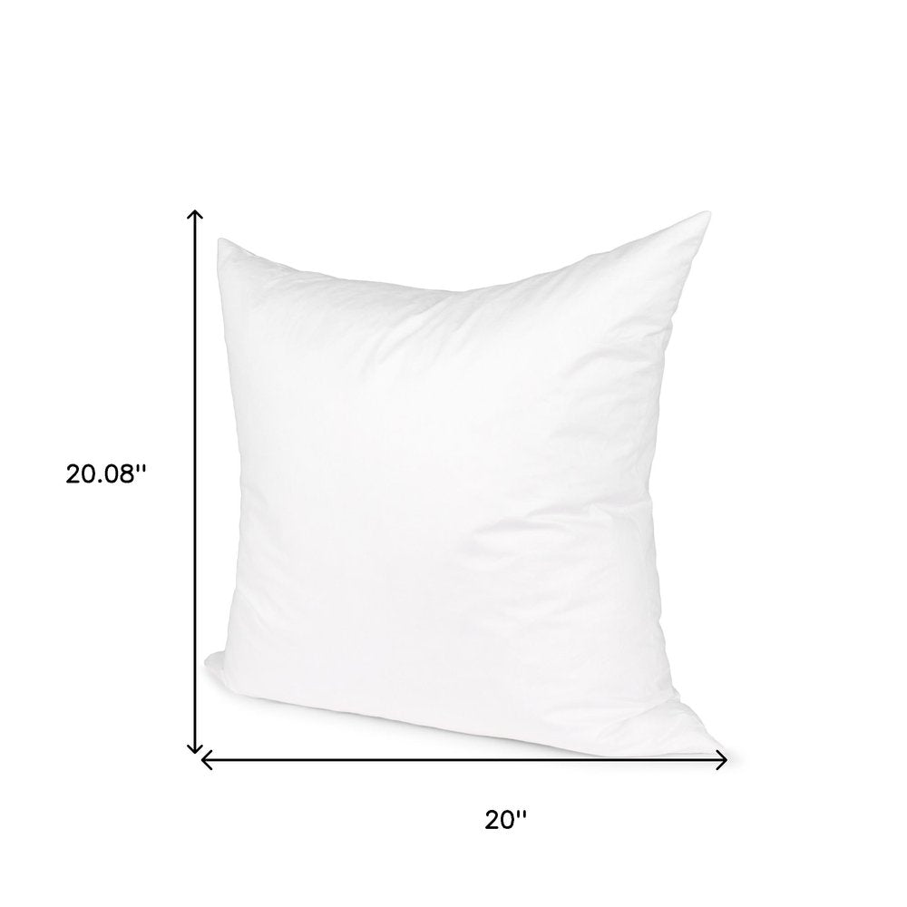 20" White Cotton Down Blend Throw Pillow Insert — view 4