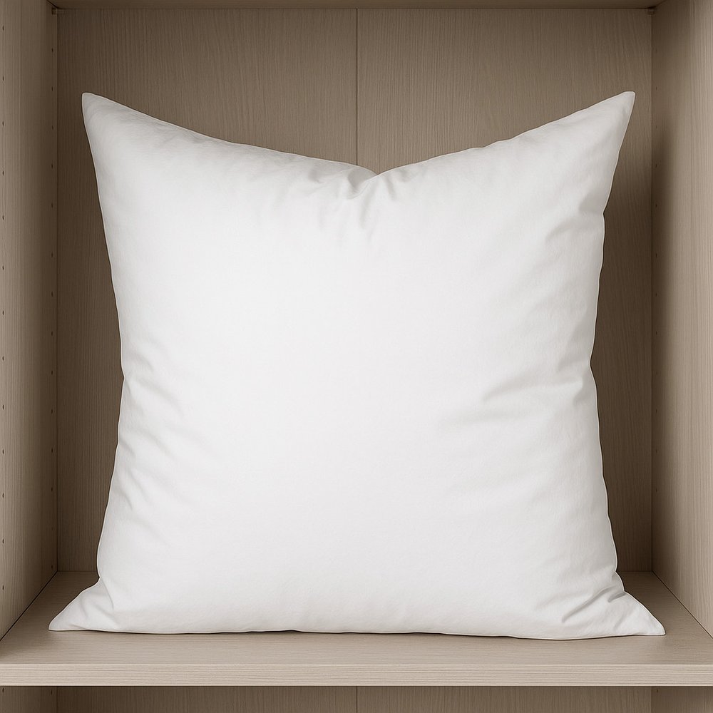 20" White Cotton Down Blend Throw Pillow Insert — view 5