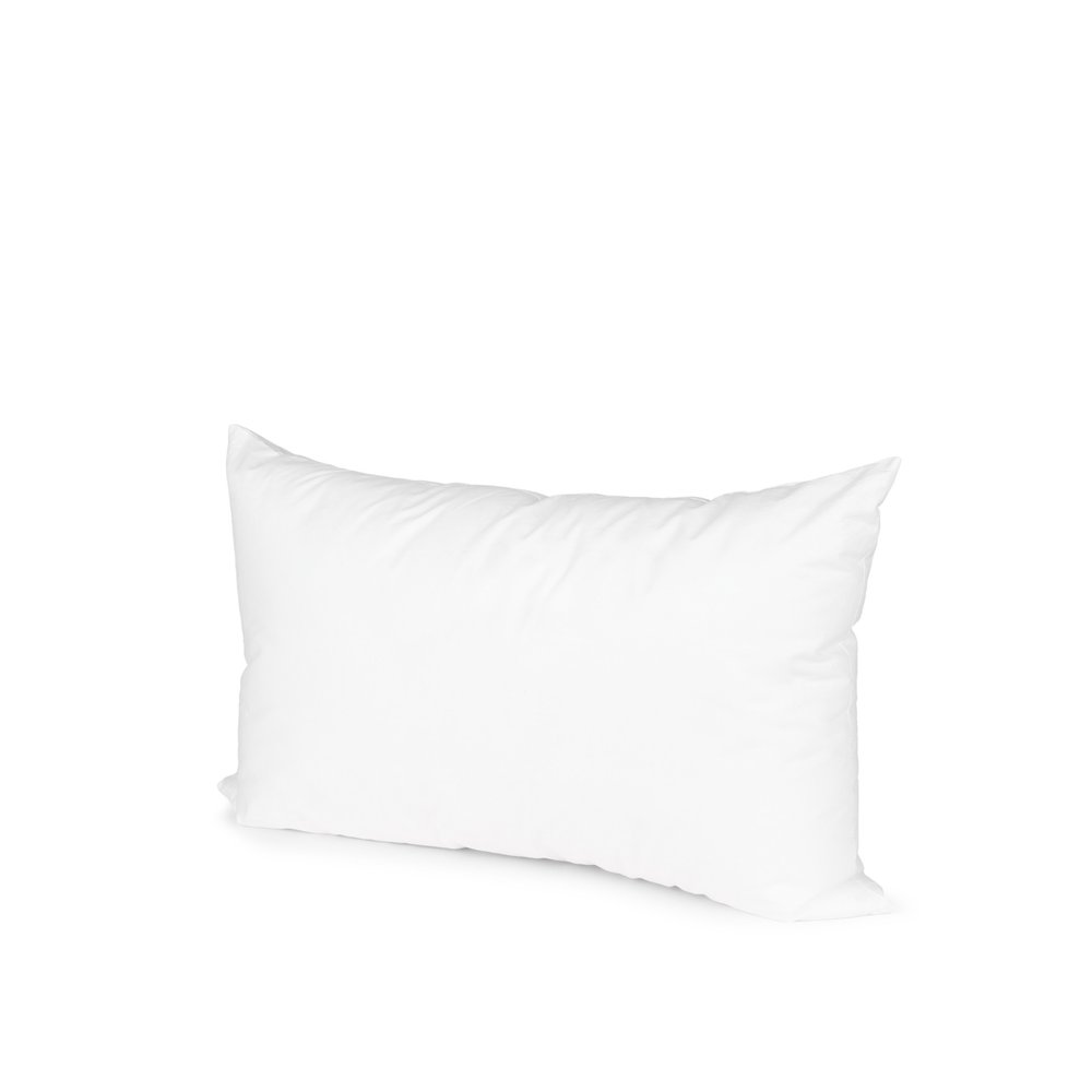 13" X 21" White Lumbar Cotton Down Blend Throw Pillow Insert — view 1