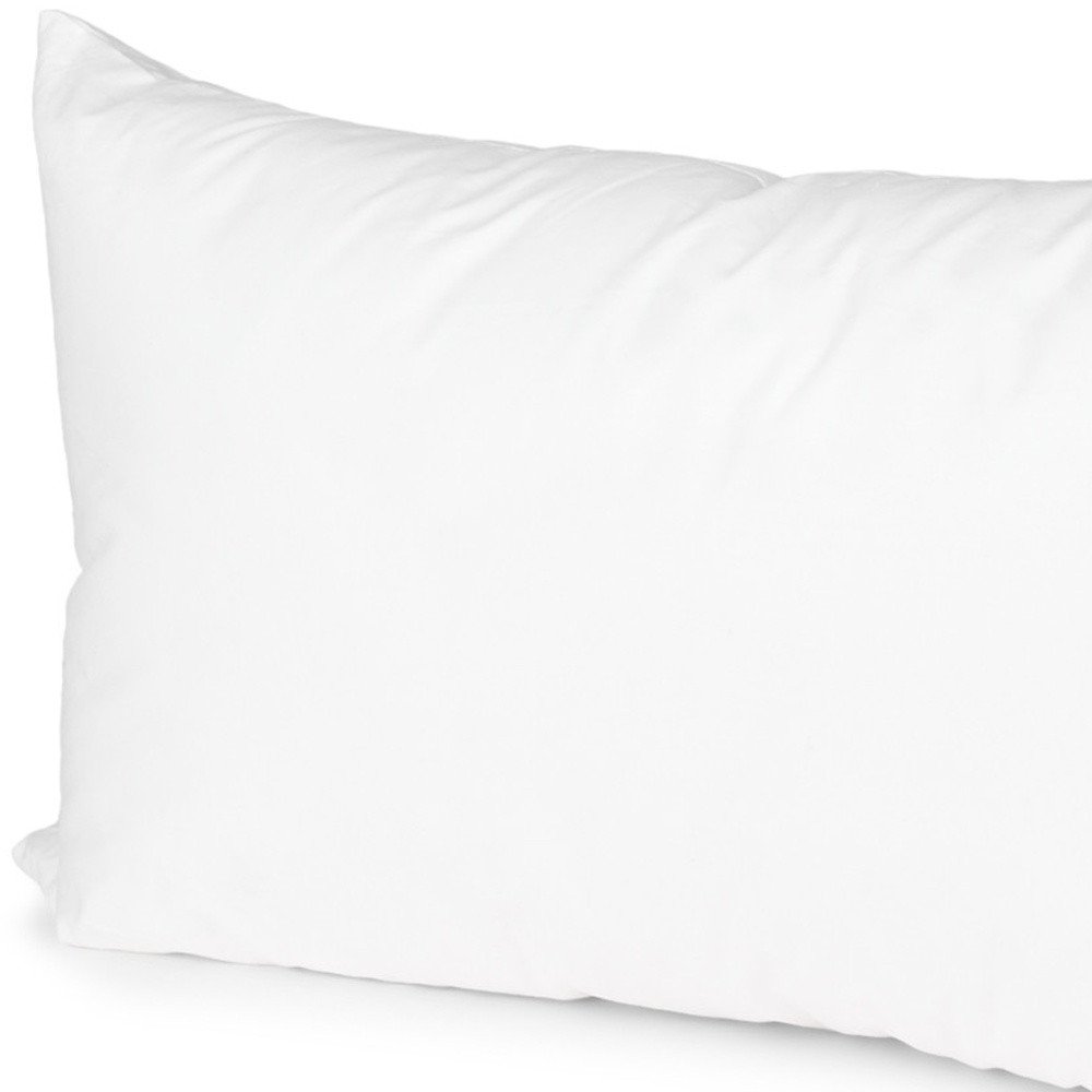 13" X 21" White Lumbar Cotton Down Blend Throw Pillow Insert — view 3