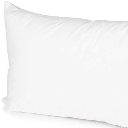 13" X 21" White Lumbar Cotton Down Blend Throw Pillow Insert